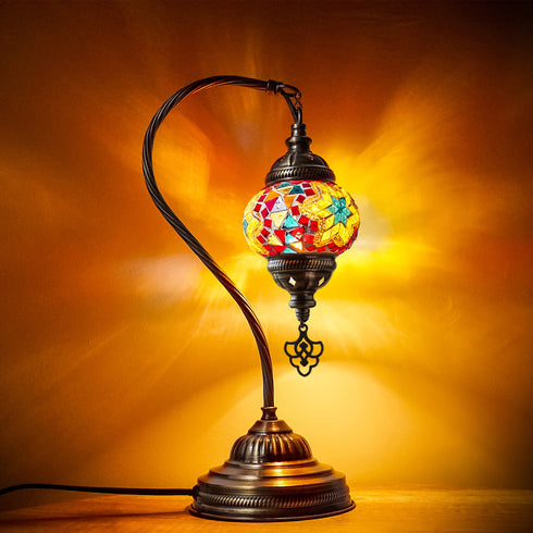Edna Home - Tiffany Style Handmade Glass Mosaic Lamp